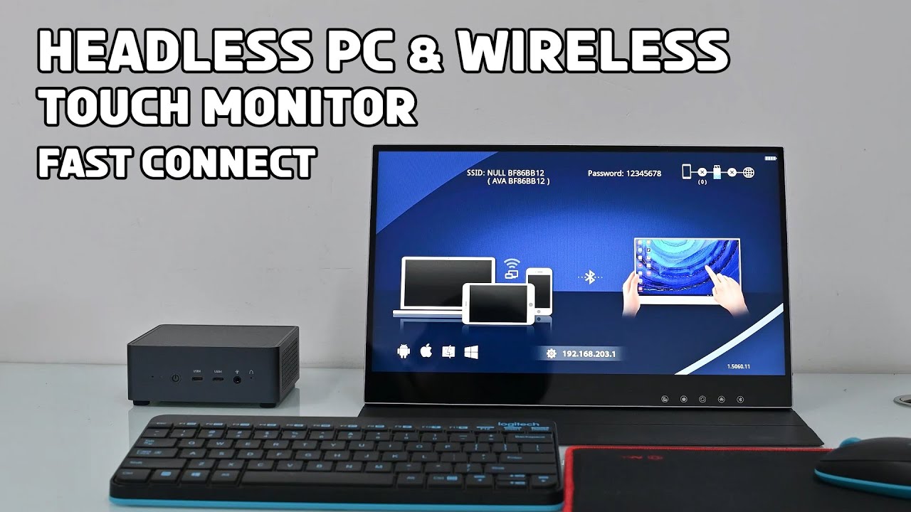Headless PC + Wireless Portable Monitor: The ULTIMATE Auto-Connect Touchscreen Setup! 🤯