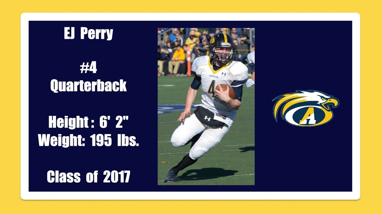 2016 Andover High Football #4 EJ Perry