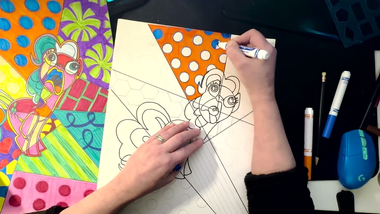 Romero Britto Study 3 Step 7