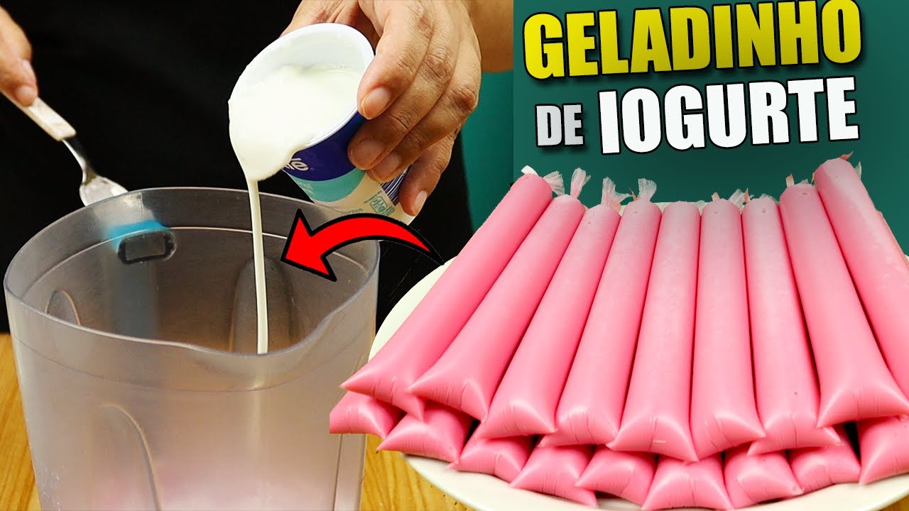 ADICIONEI SÓ 1 COPO DE IOGURTE E O RESULTADO FOI SURPREENDENTE !!  GELADINHO CREMOSO DE IOGURTE