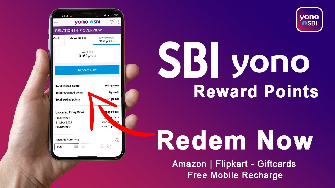 How To Redeem Yono SBI Reward Points into Amazon, Flipkart Giftcards, And Free Mobile Recharge 2021