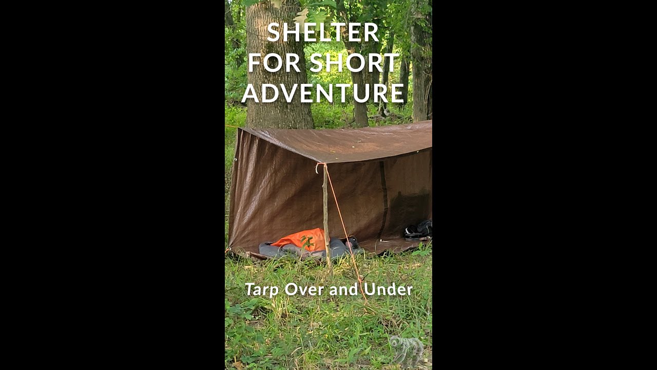 Tarp Shelter Building for Short "Alone" Bushcraft Survival Solo Adventure  