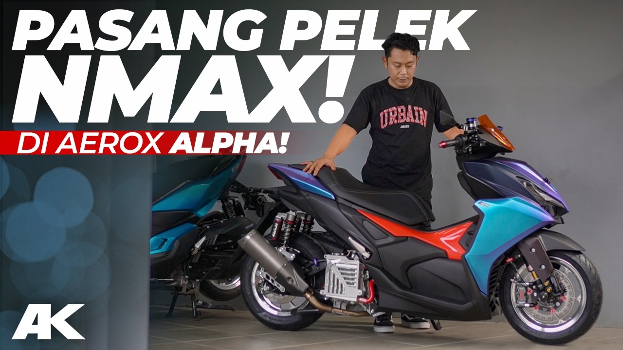 AEROX DOWNSIZE !! Atenx Katros Pasang Velg NMAX di Yamaha Aerox Alpha #AtenxKatros