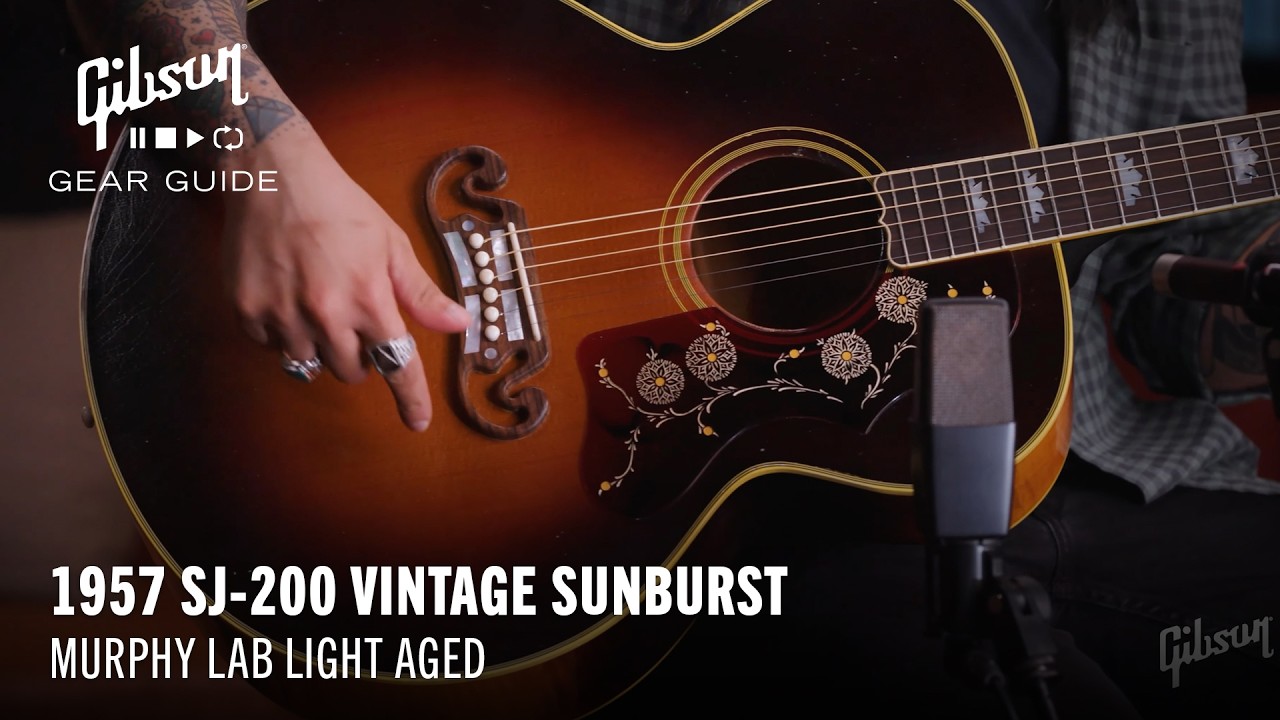 NEW Gibson Custom Murphy Lab 1957 SJ-200 Vintage Sunburst, Light Aged