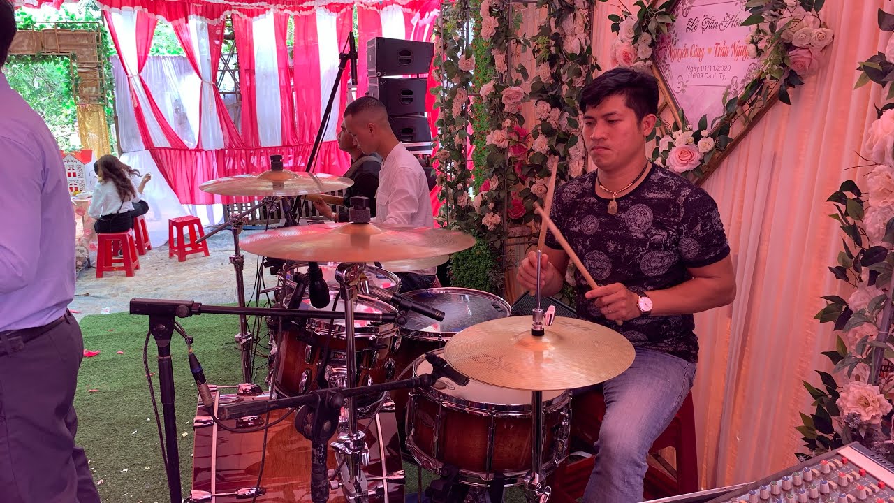 LK Cha Cha Dân Ca | Ngẫu  Hứng lý Qua Cầu | Tầu anh qua núi |Drum Thái Tuấn band 4in1