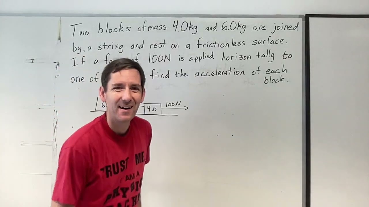 Determining Acceleration for a two block system (frictionless)