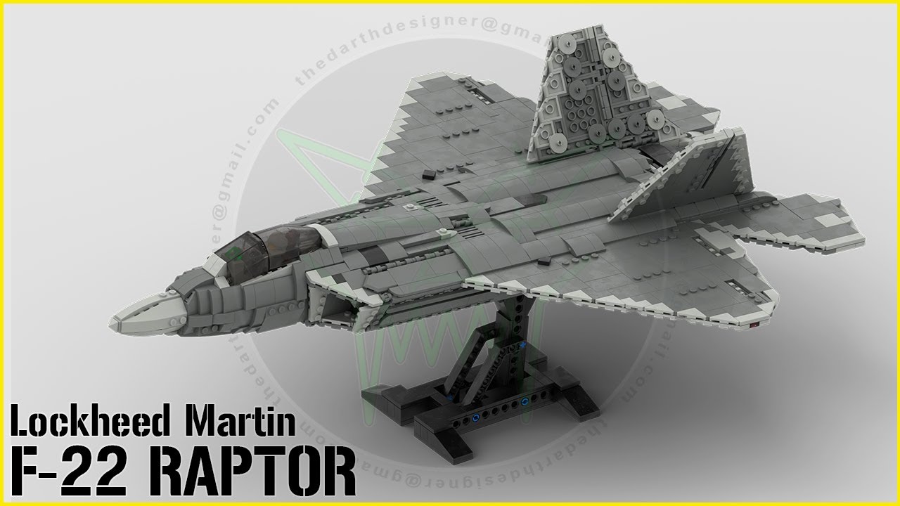 LEGO | F-22 Raptor | Stealth Fighter (v3) - 1/35 Scale