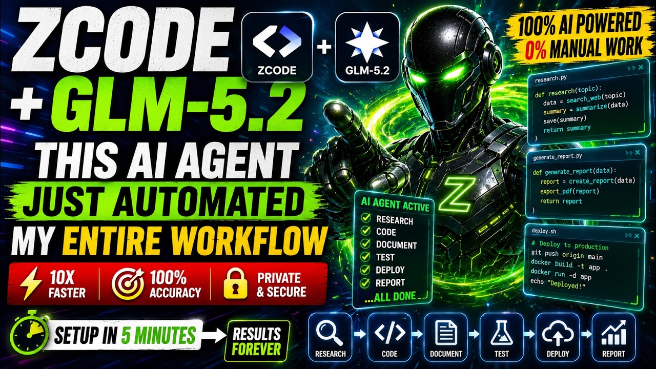 ZCode + GLM-5.2: этот ИИ-агент только что автоматизировал весь мой рабочий процесс