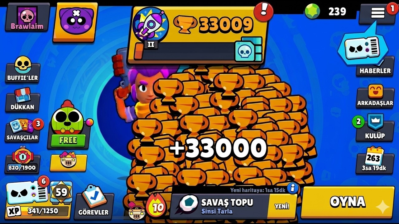 +33000 KUPA NASIL KASDIM?! 😱 EN HIZLI YÖNTEM | Brawl Stars