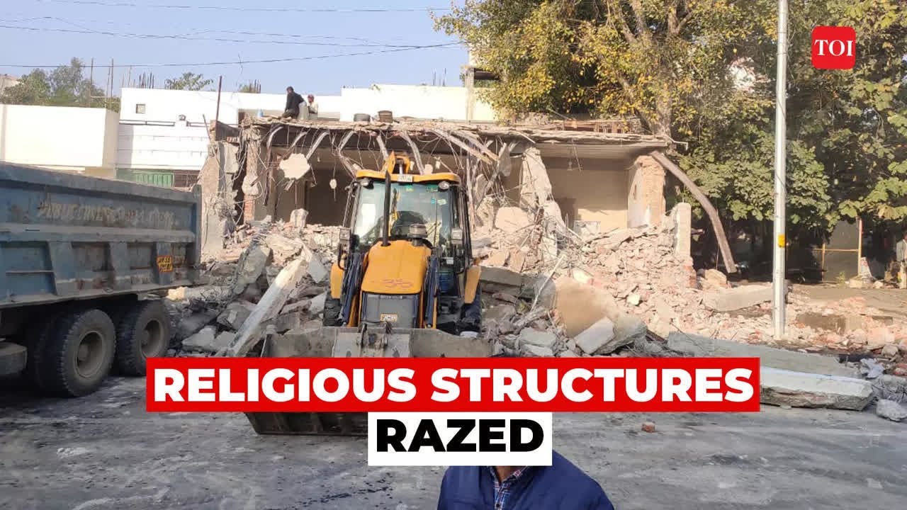 Shockingly! Sacred Religious Structures Demolished Near Delhi's ITO!