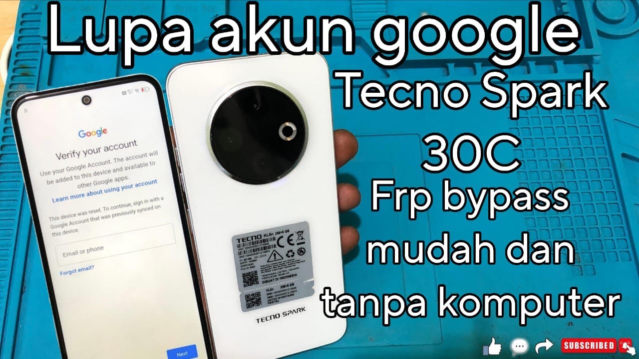 Frp bypass TECNO SPARK 30C without pc android 14 (KL5N) sangat mudah tanpa komputer