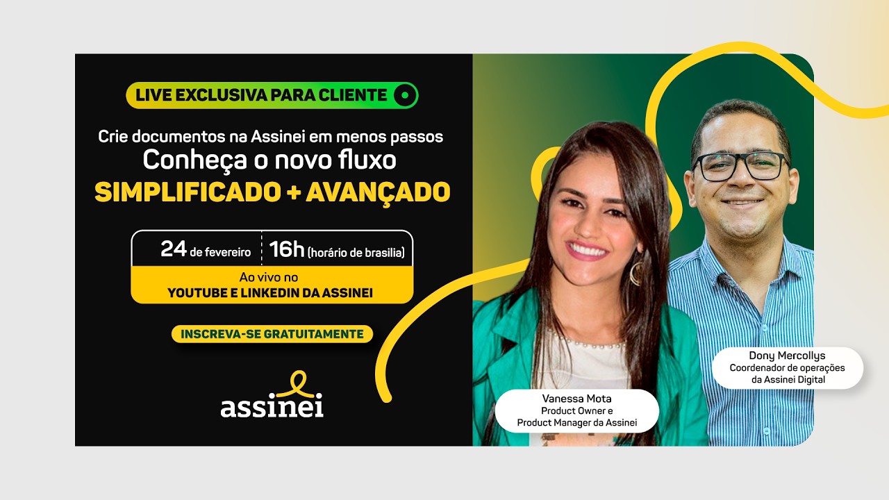 Live - Crie documentos na Assinei em menos passos: Conheça o novo fluxo Simplificado + Avançado