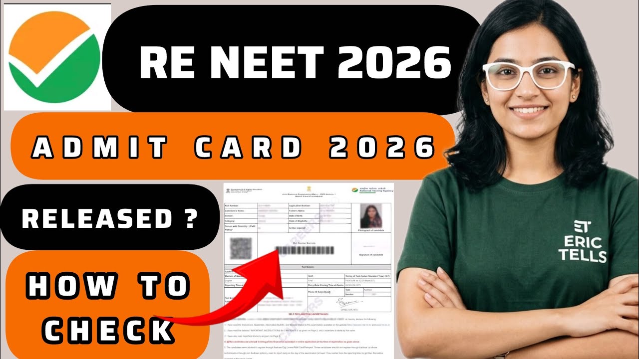 re neet admit card 2026 | neet ug re exam admit card 2026