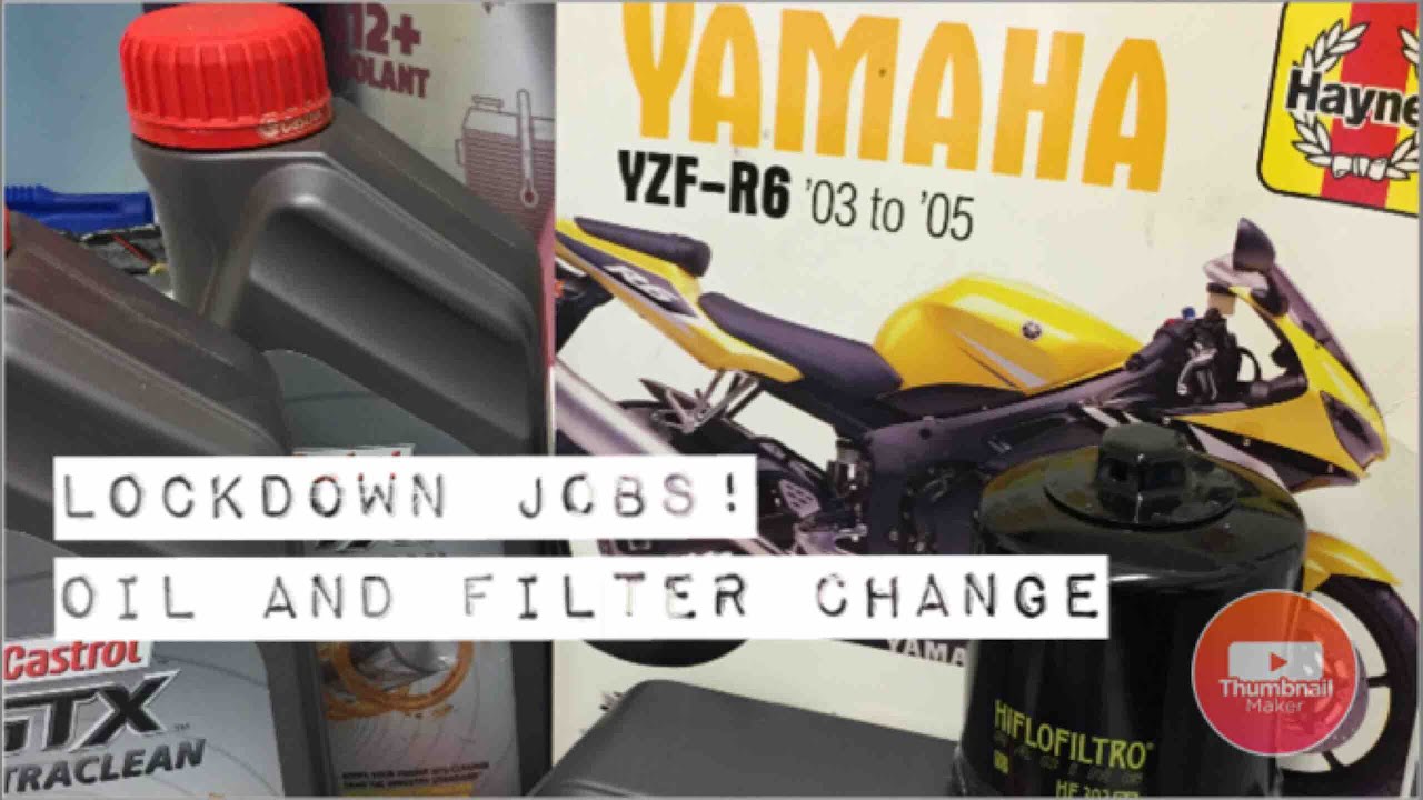 Yamaha R6 2003-2005 5SL Oil and Filter change