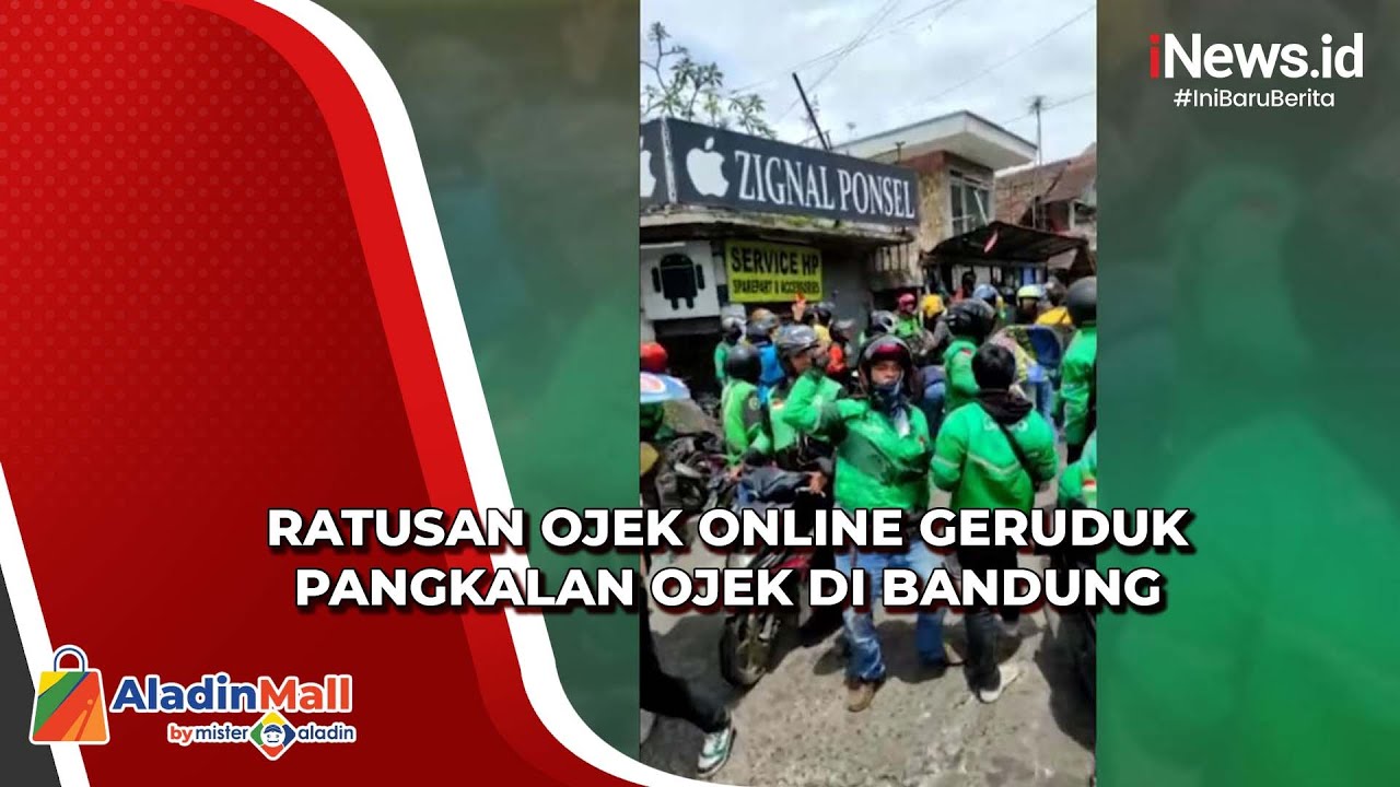 Ratusan Ojek Online Datangi Pangkalan Ojek akibat Salah Paham