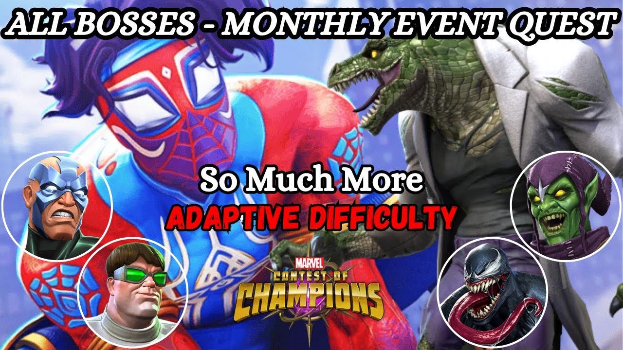 All Bosses Solo. Monthly Event Quest (So Much More) Adaptive Difficulty. MCOC