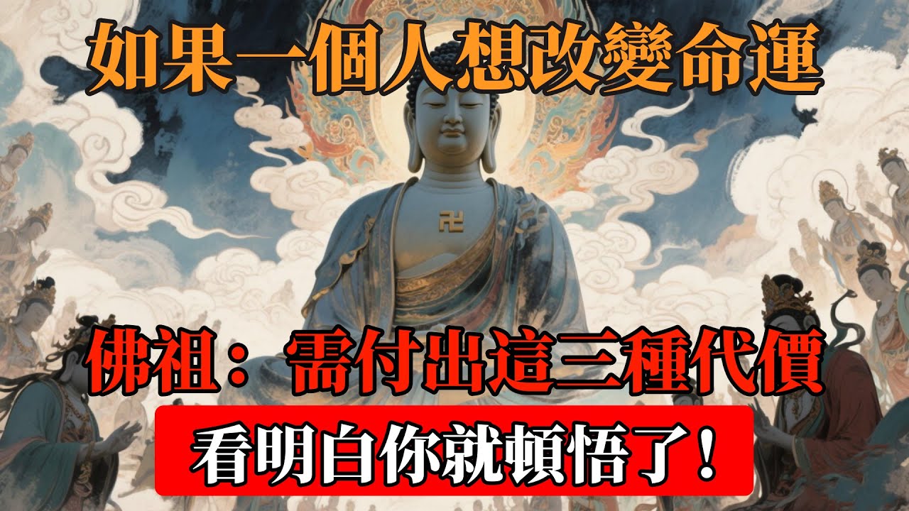 如果一個人想改變命運，佛祖：需付出這三種代價！看明白你就頓悟了！#佛教 #禪心之道 #佛家 #佛法 #佛學知識 #佛學智慧#佛學故事#佛祖#媽祖#佛教文化#命運#傳統文化#南無阿彌陀佛#buddha