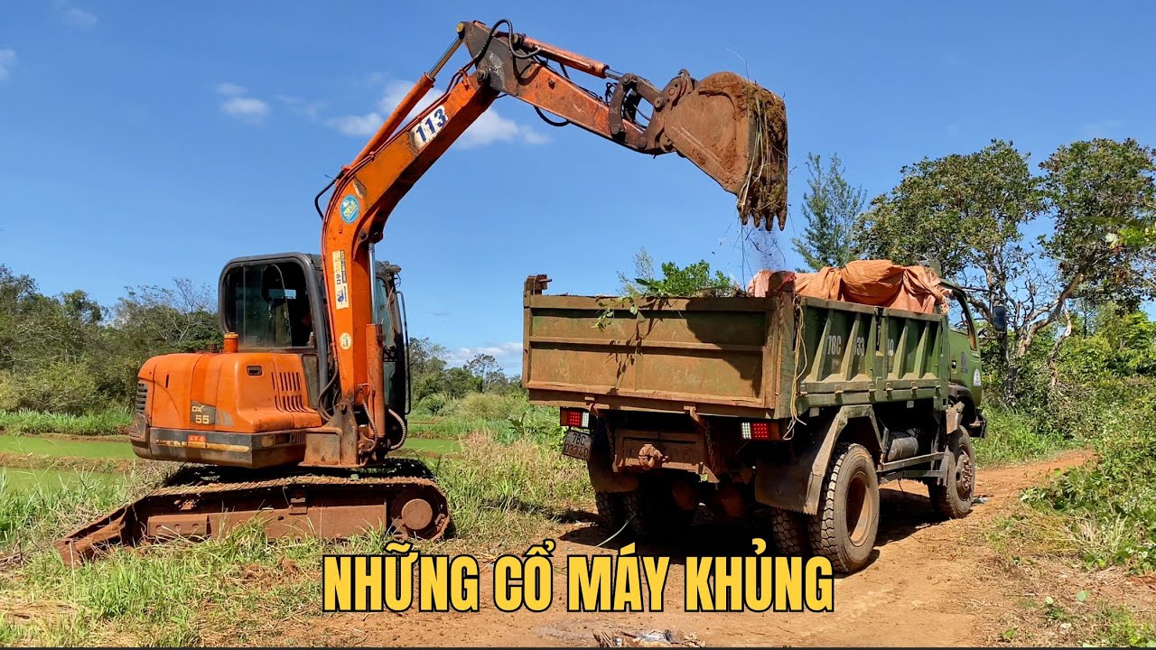 Xem máy đào phối hợp xe tải chở đất cực mượt | mới nhất 2026