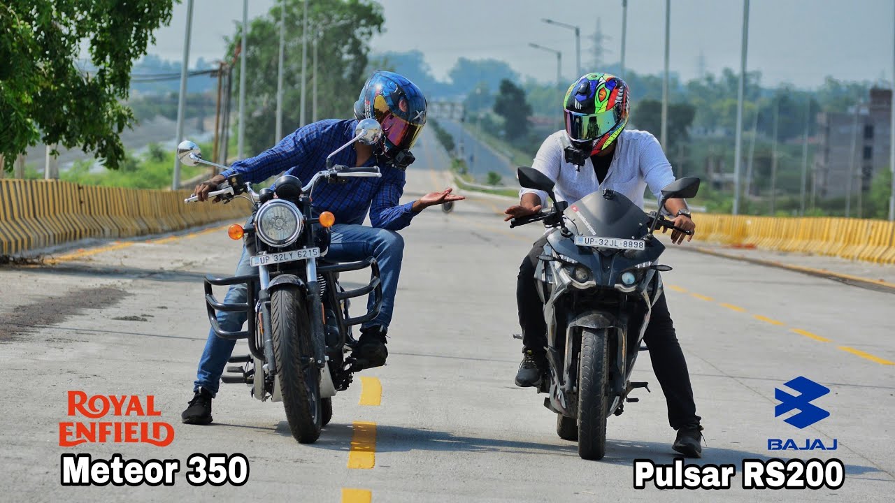 Pulsar RS200 Vs Royal Enfield Meteor 350 || Acceleration Test || Drag Race || Torq Delivery Test