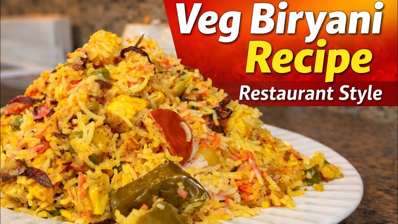 Veg Biryani Recipe | Easy Restaurant Style Vegetable Biryani | Perfect Basmati Rice Biryani 