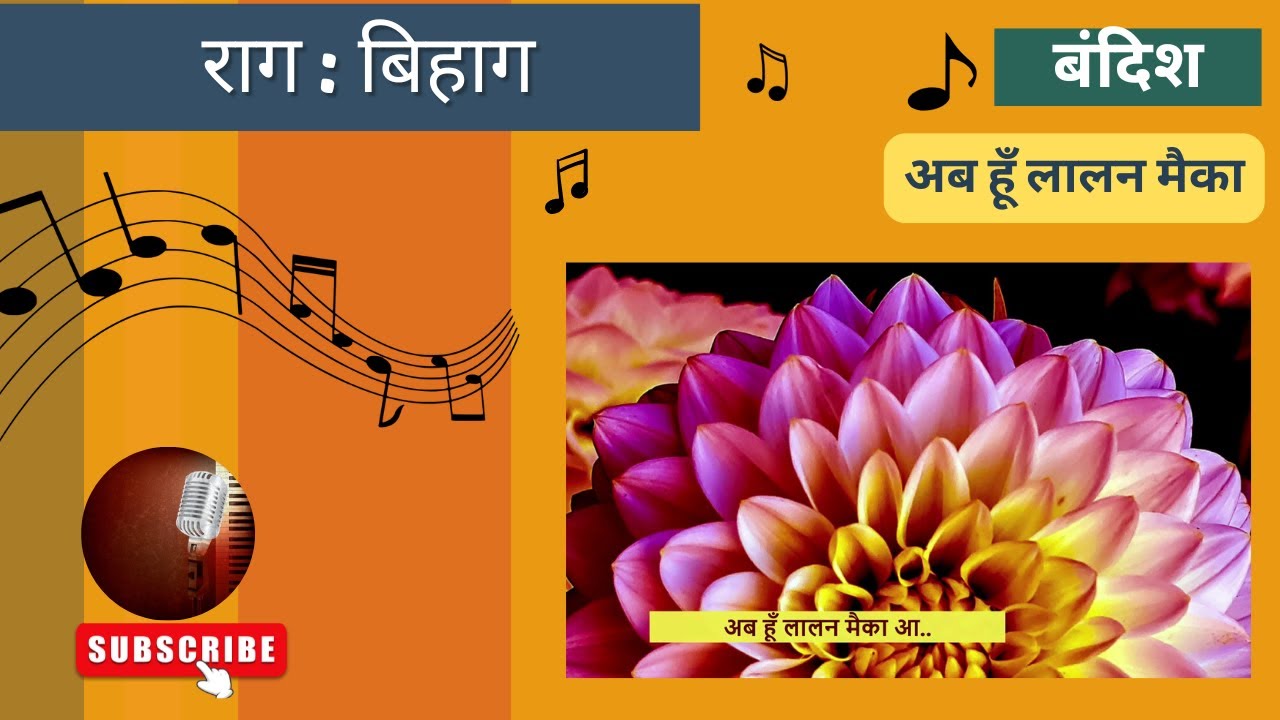 Raag Bihag | Bandish | Sargam (Notation) | Abahu Lalan maika | Sixth Prahar