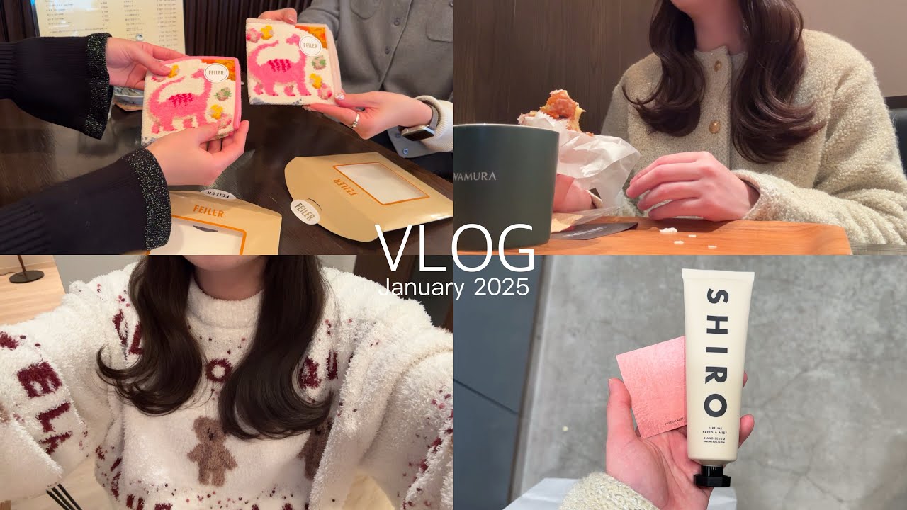 〈vlog〉美容院行ってショッピングする休日🛍️/友達と初詣🎍/自炊/購入品いろいろ🦕