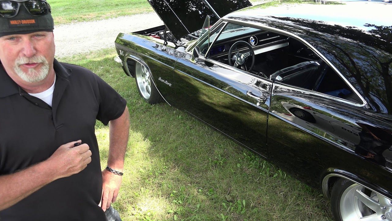 Лучшие американские маслкары ClassicMuscleCars — Chevelle Impala 1965 года — потрясающий черный ц...