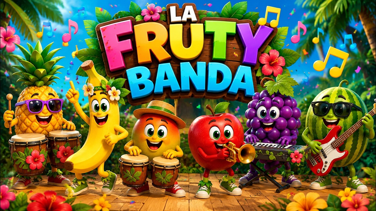 &iexcl;Todos a bailar con La Fruty Banda! 🍎 Canciones infantiles - Cumbia de las frutas