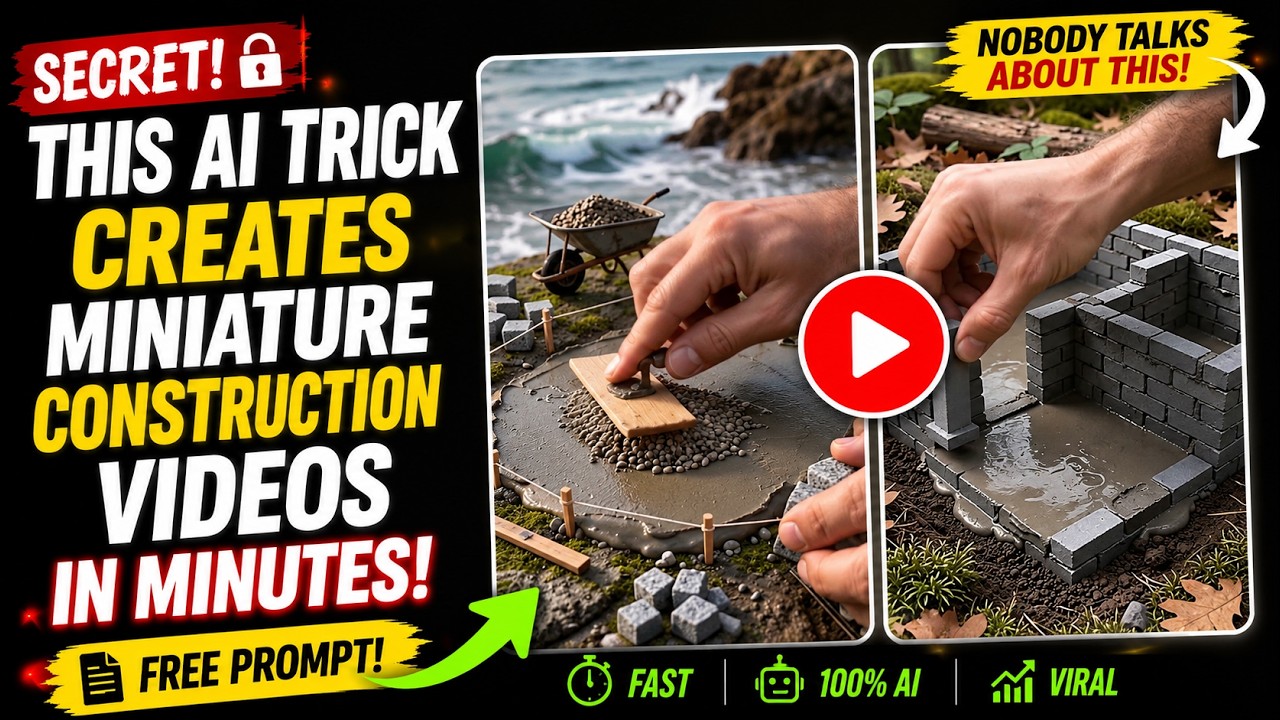 The AI Trick Nobody Knows... Create Viral Miniature Construction Videos in Minutes! 🤯
