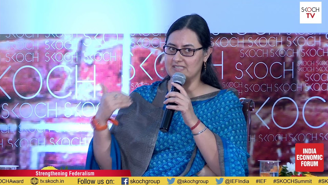 Puja Mehra at the SKOCH Summit: India Economic Forum