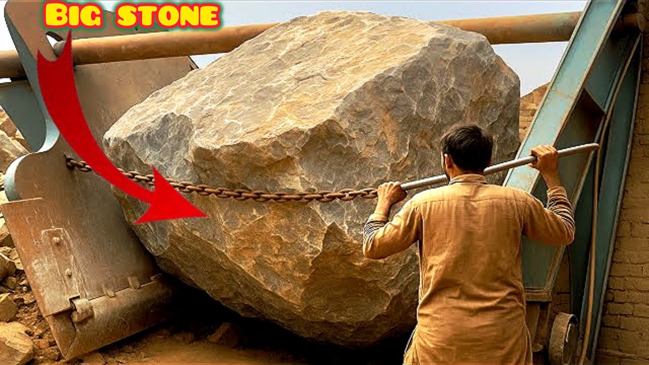 PLAYING with GIANT Rocks! ASMR Rock Quarry CRUSHING Operations - Primary Jaw Crusher in Action.