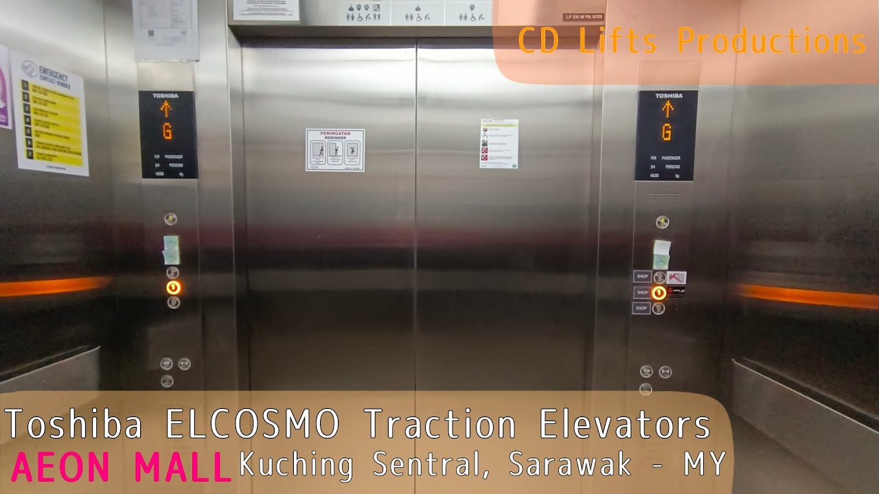 Toshiba ELCOSMO Traction Elevators at ÆON MALL Kuching Sentral, Sarawak - MY.