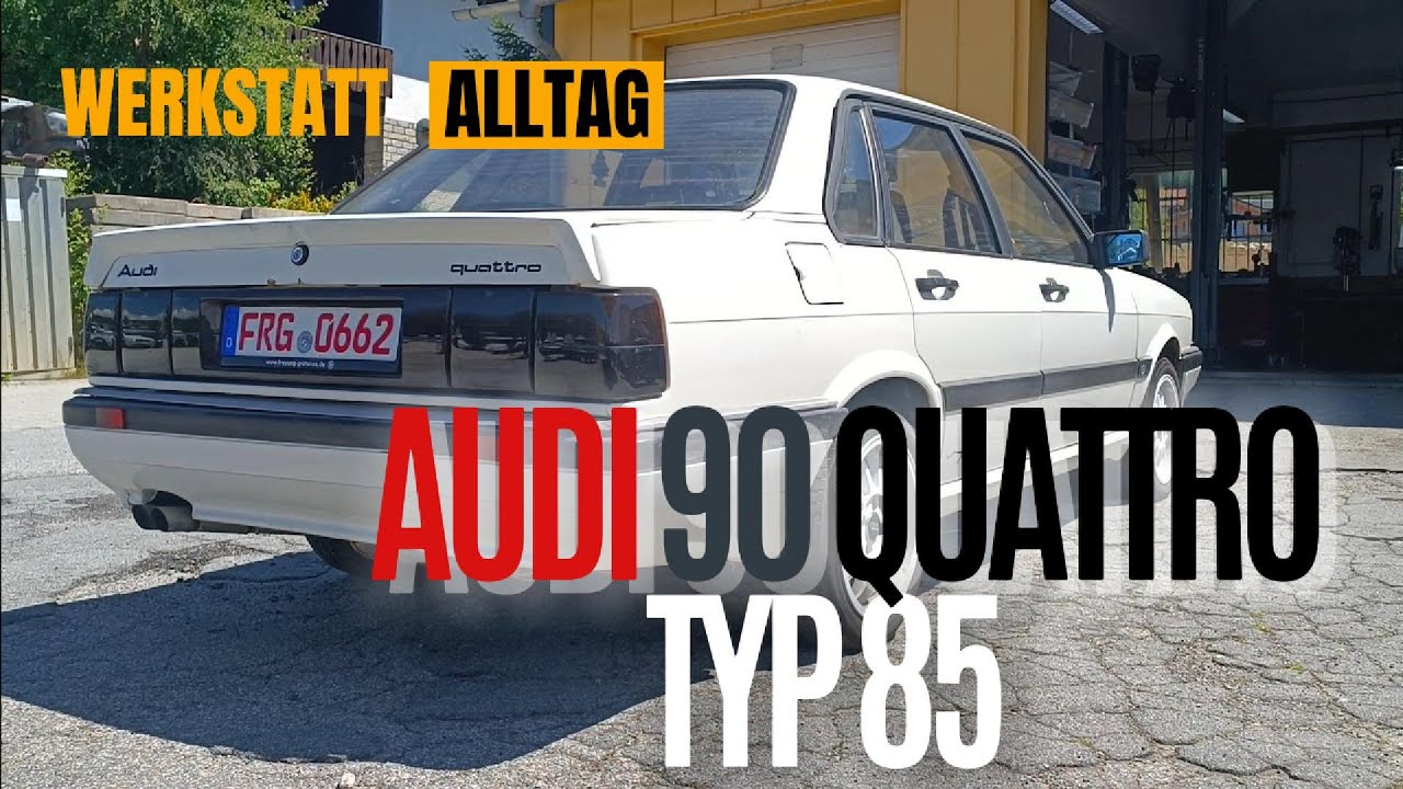 WERKSTATT ALLTAG AUDI 90 QUATTRO TYP 85 AUF DER BÜHNE!!!#audi #quattro #5zylinder #automobile #car