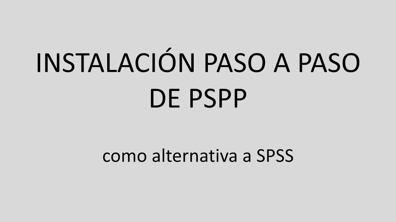 Cómo instalar el software gratuito de análisis estadístico PSPP (una alternativa a SPSS)