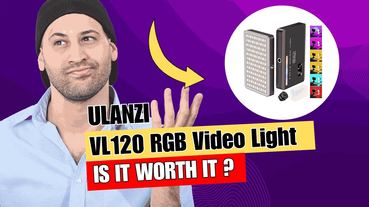 ULANZI VL120 RGB Pocket LED On-Camera Video Lights, Built-in 3100mAh Rechargeable Battery