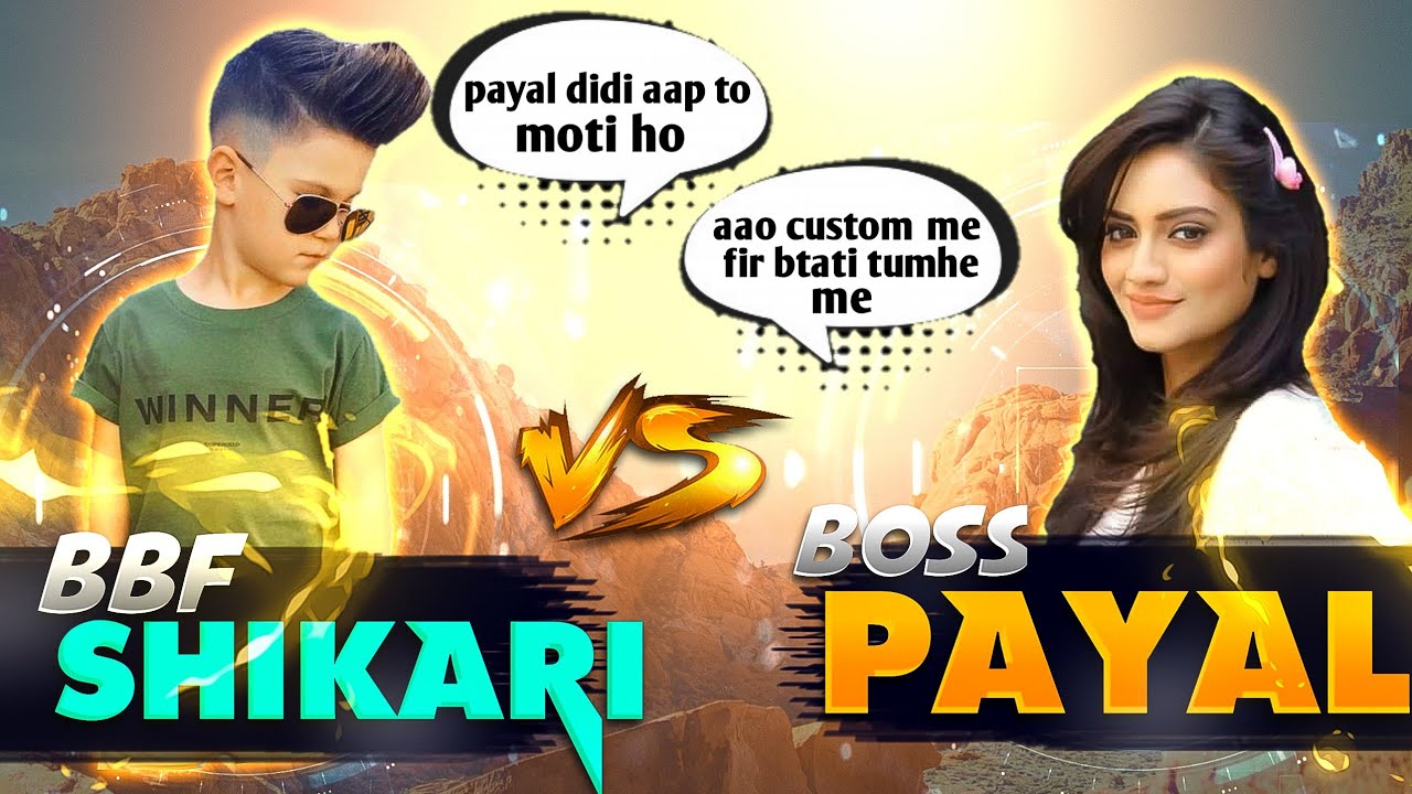 BBF Shikar (12 Year Boy ) VS BOSS Payal  || Only Headshot Challenge || Garena Free Fire