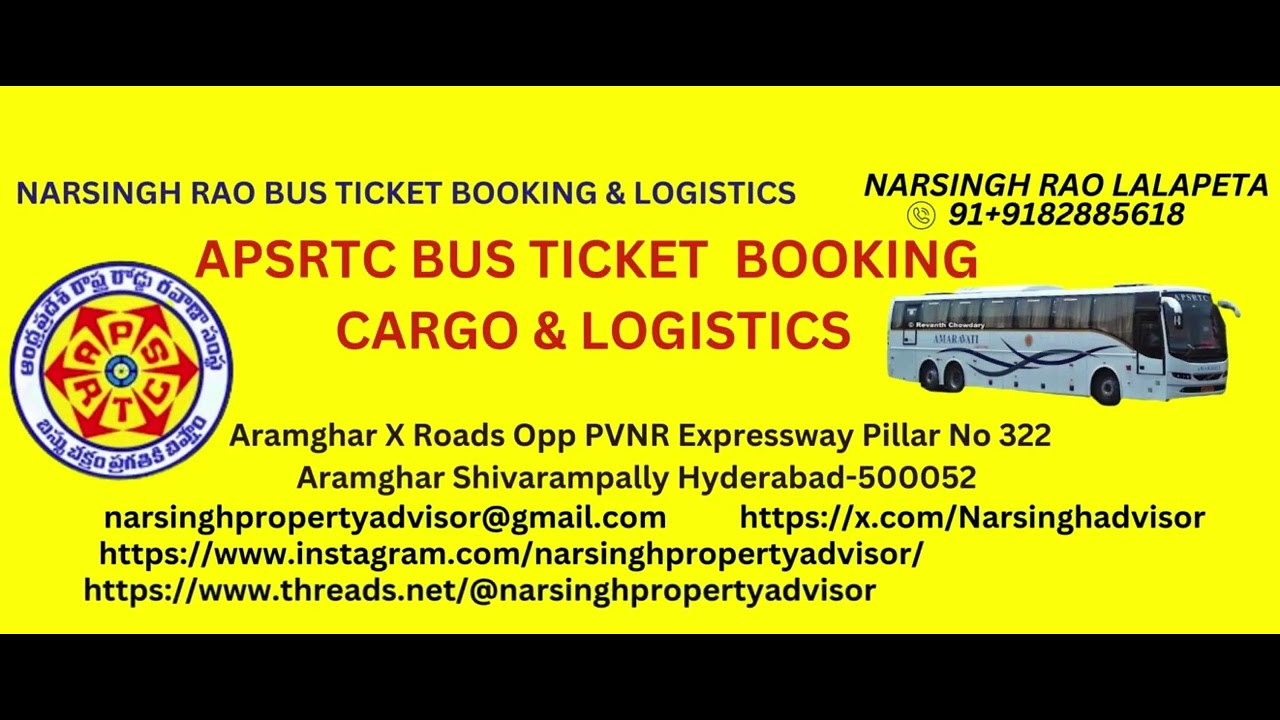 APSRTC BUS TICKET BOOKING CARGO & LOGISTICS