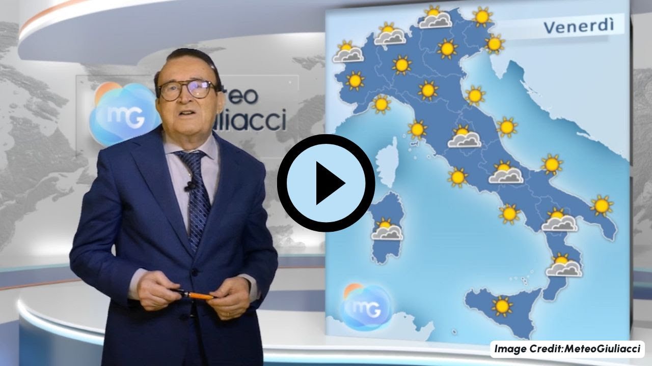 Previsioni meteo per venerd&igrave; 24 ottobre. Tempo in deciso miglioramento
