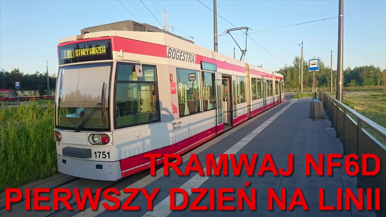 Tramwaj NF6D pierwszy dzień na trasie w Łodzi./Tram NF6D ex BOGESTRA first day on the road in Lodz.