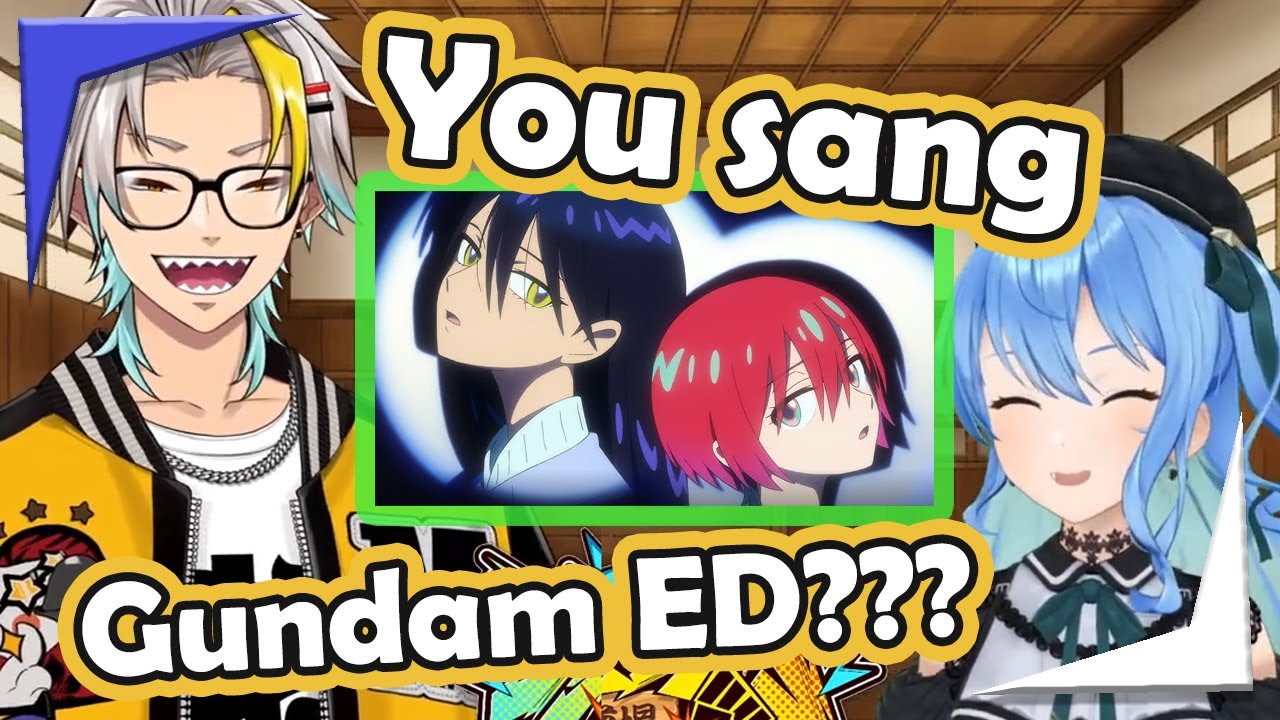 Meika can't wrap his head around Suisei singing Gundam's latest ED【EngSub】