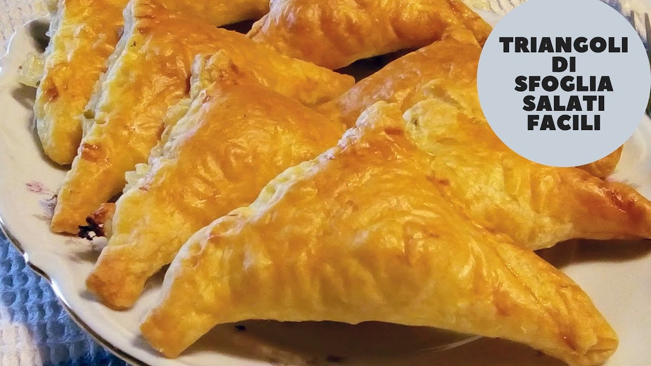 TRIANGOLI DI PASTA SFOGLIA SALATI/APERITIVI DI PASTA SFOGLIA/ANTIPASTO  CON SFOGLIA/Heidi Factotum