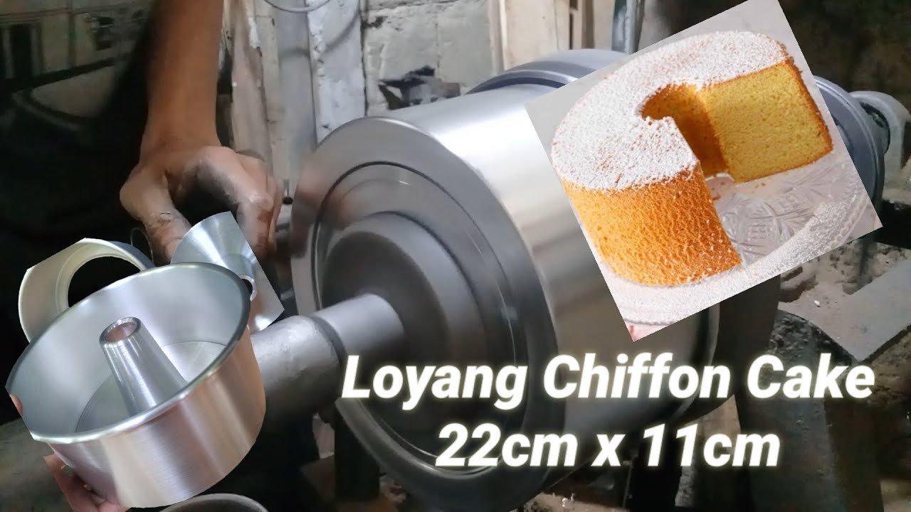 Loyang chiffon | Proses Pressing | Chiffon Lurus 22cm x 11cm #CetakanKue#LoyangKue