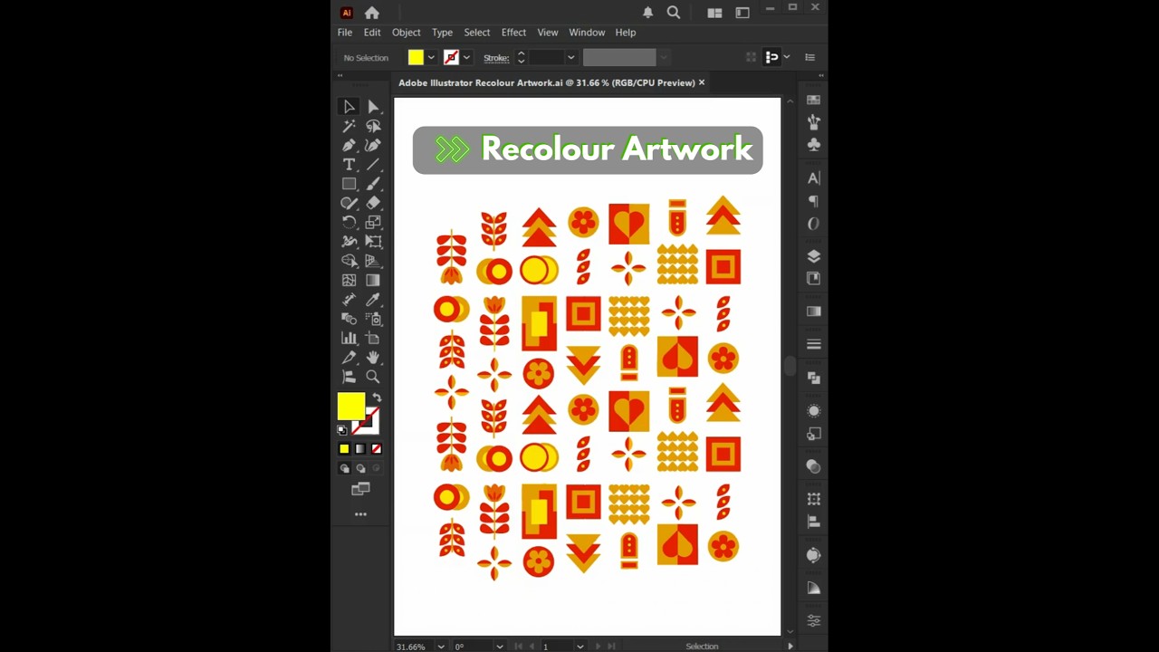 Recolour Artwork | Colour change | Adobe illustrator | Tips and Tricks