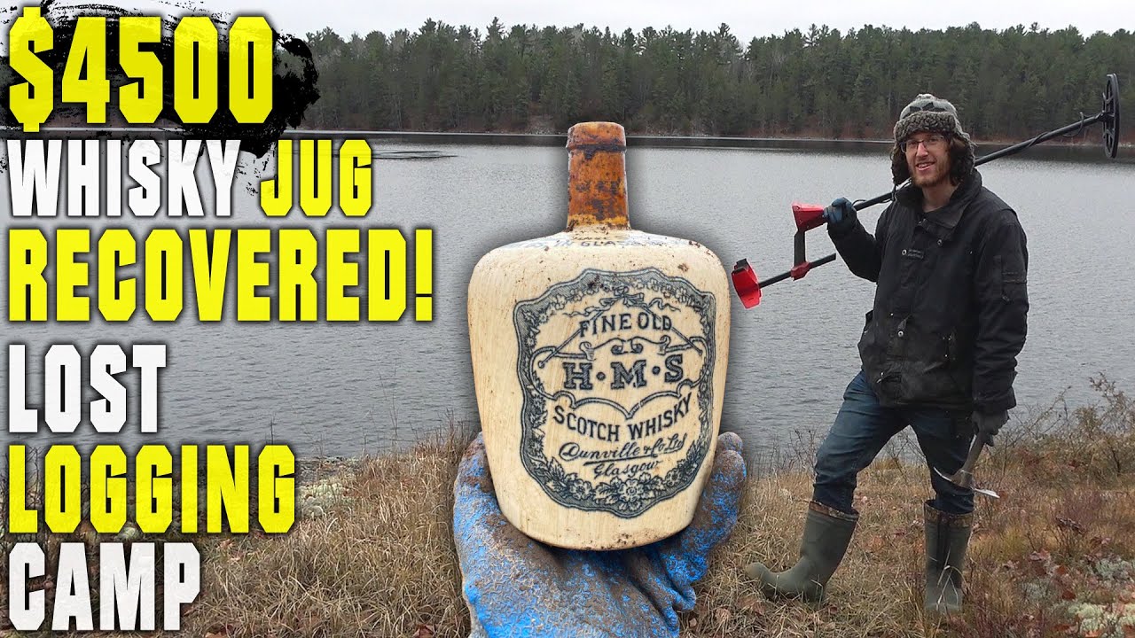 The Find of a Lifetime, $4,500 Jug Found! Abandoned 120 Year Old Logging Camp | Metal Detecting