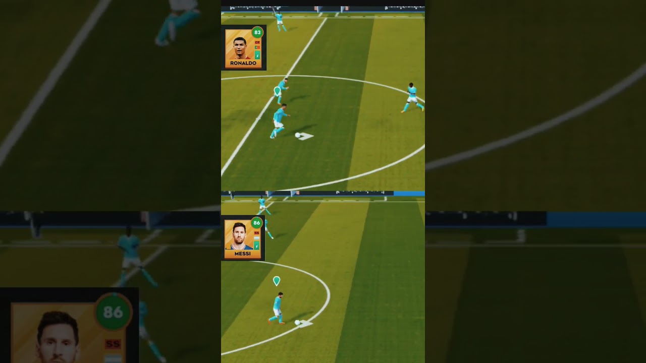 DLS23 : MESSI vs RONALDO || Who is the Fastest Player ??  Dream League Soccer || #soccer #shorts