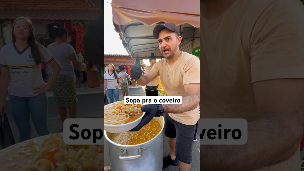 Sopa pra o coveiro #comidaderua #streetfoodideas #comidaderuaindiana #comidalocal