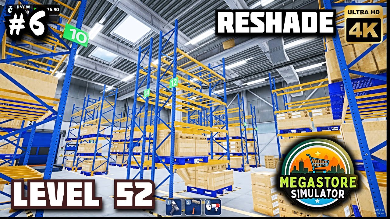 Megastore Simulator 4K #6 $77K Sales Profits per Day  Gameplay No Commentary +Reshade