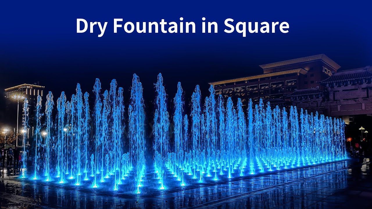 Square Dry Deck Fountain--Longxin Fountain Supply
