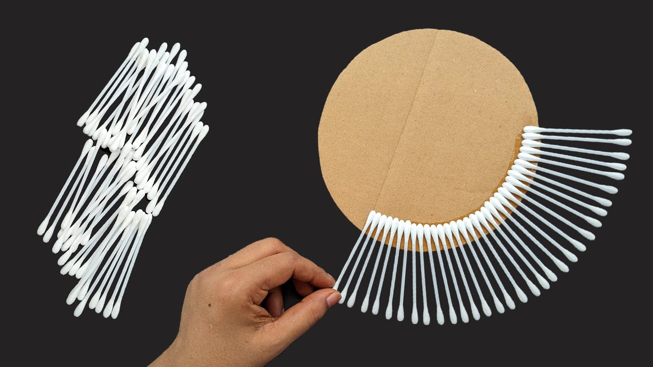 Beautiful Wall Hanging Using Cotton Earbuds / Paper Crafts For Home Decoration / Easy Wall Hanging