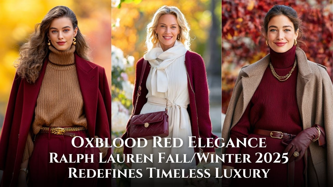 Oxblood Red Elegance: Ralph Lauren Fall/Winter 2025 Redefines Timeless Luxury
